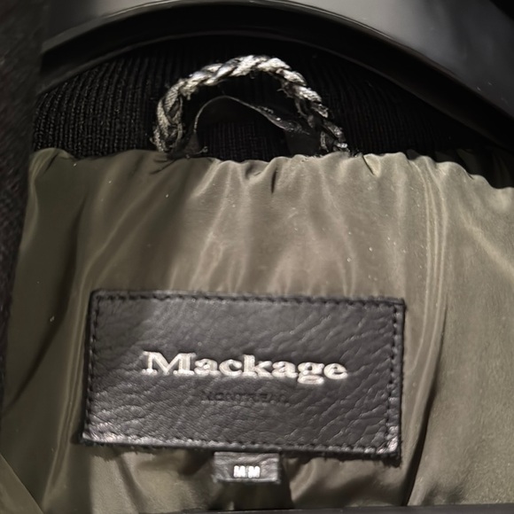 Mackage Adali Women's Down Coat Olive with natural fur Signature Collar - Picture 2 of 8